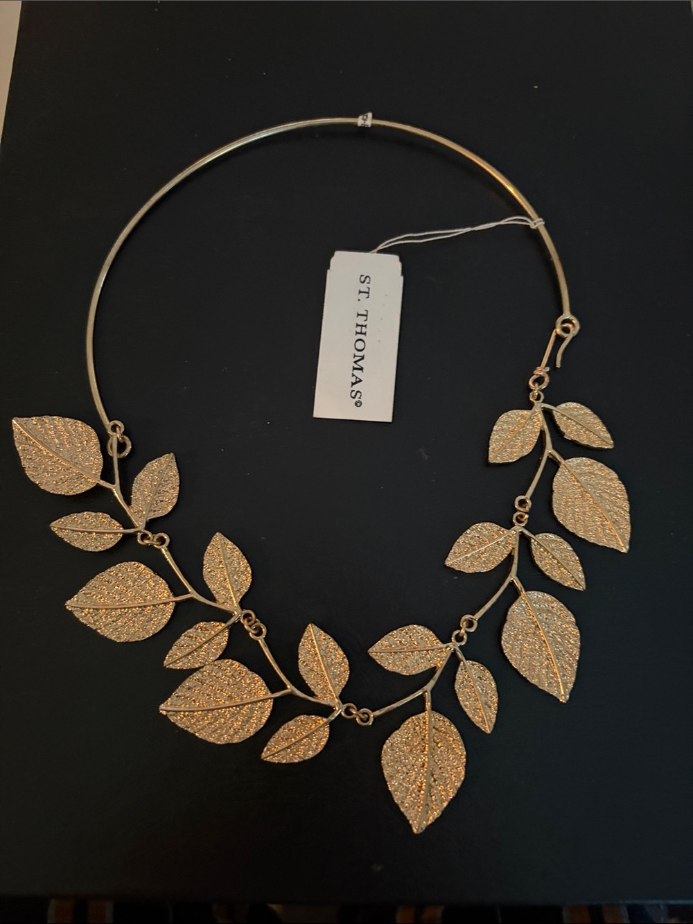St. Thomas Gold Leaf Collar Necklace